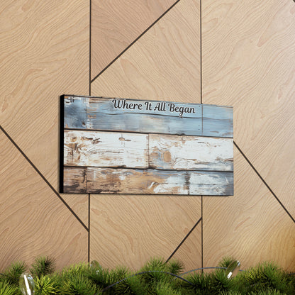 Where It All Began Canvas Gallery Wraps - Our Love Story Canvas Print