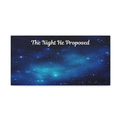 Engagement Star Chart Personalized Canvas showing the night sky on the date you  got engaged can add couples names and the date and a photo Engagement Gift