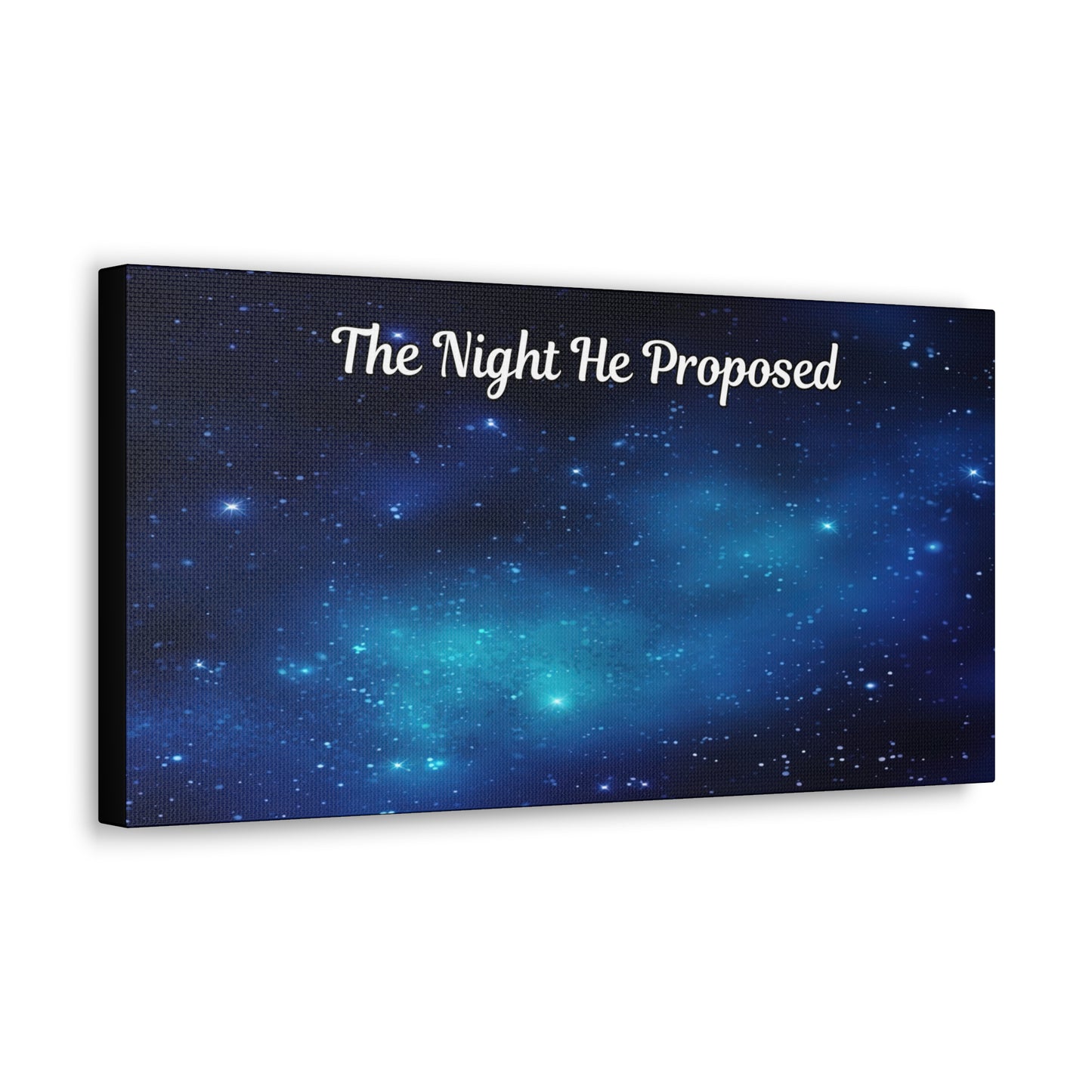 Engagement Star Chart Personalized Canvas showing the night sky on the date you  got engaged can add couples names and the date and a photo Engagement Gift