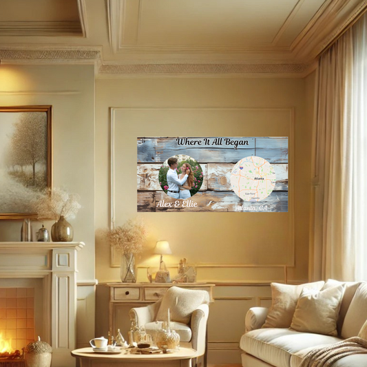 Where It All Began Canvas Gallery Wraps - Our Love Story Canvas Print