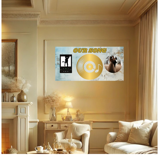 OUR SONG Canvas Gallery Wrap - Personalized OUR SONG with Spotify for your favorite love song or wedding song Great Wedding Anniversary gift